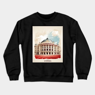 Vienna State Opera Austria Vintage Travel Retro Tourism Crewneck Sweatshirt